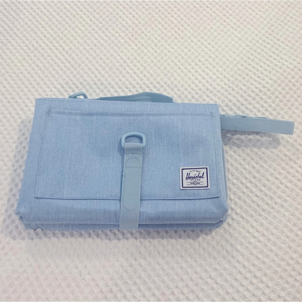 Herschel Light Denim Crosshatch Sprout Change Mat